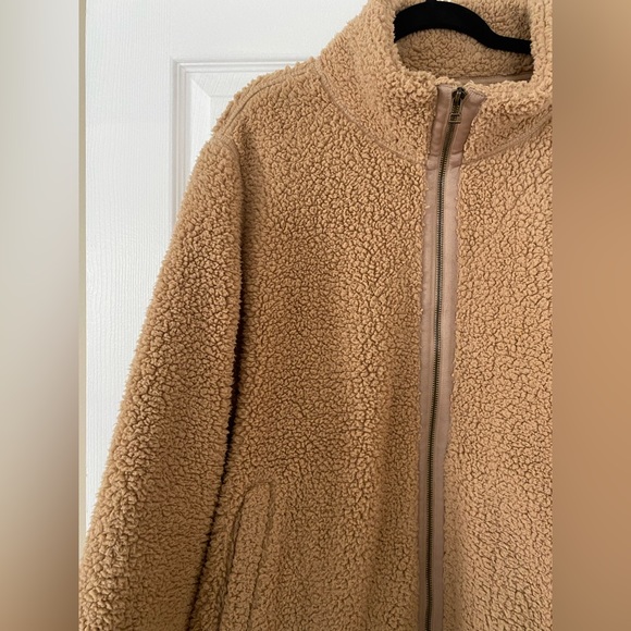 XXL Taupe Sherpa Zip-up Old Navy - Picture 2 of 4